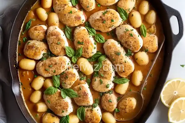 One-Pan Lemon Parm Chicken Gnocchi