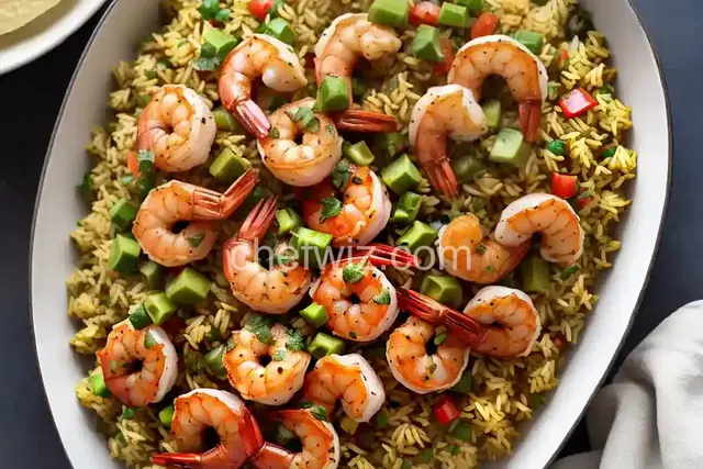 One-Pan Salsa Verde Shrimp & Rice