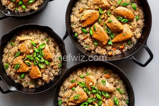 One-Pot Gingery Chicken and Rice With Peanut Sauce