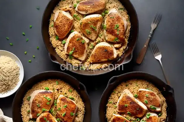 One-Skillet Chicken With Buttery Orzo