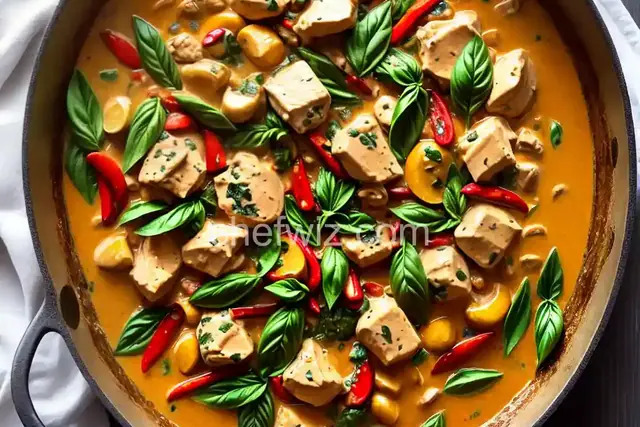 One-Skillet Creamy Thai Basil Chicken