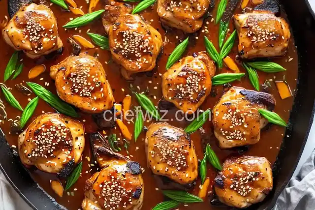 One-Skillet Roasted Sesame Chicken Thighs