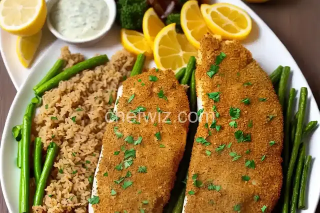 Onion Dijon Crusted Catfish