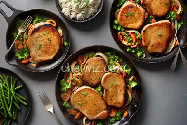 Onion Pan-Fried Pork Chops
