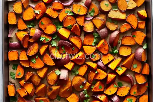 Onion Roasted Sweet Potatoes
