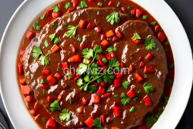 Onion and Pepper Smothered Round Steak