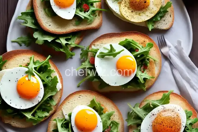 Open Faced Egg Sandwiches with Arugula Salad
