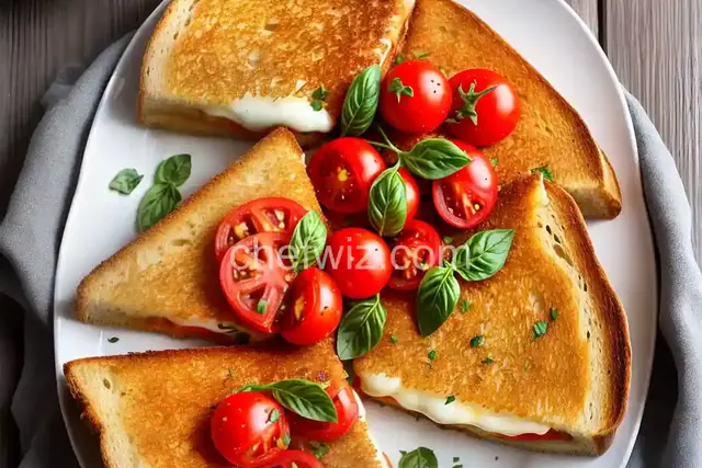 Open-Faced Tomato Grilled Cheese