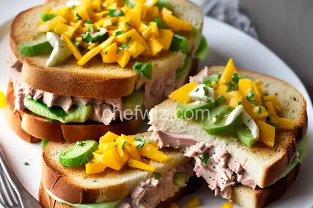 Open-Faced Tuna Melt Sandwich