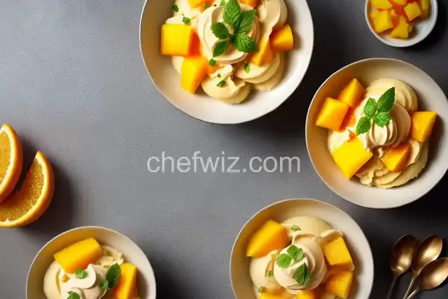 Orange, Mango, and Ginger Sorbet