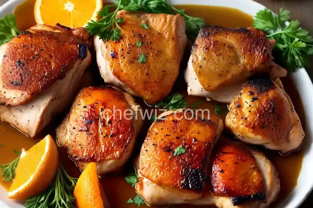 Orange Roasted Chicken Thighs