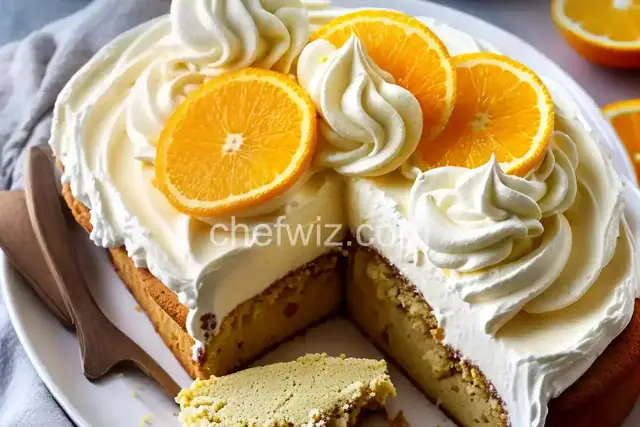 Orange Sherbet Ice Cream Cake with Sugar Cookies and Lemon Whipped Cream Frosting