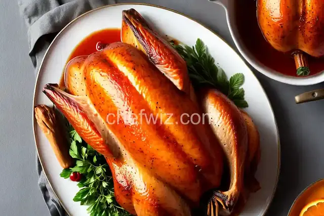 Orange, Tea, Bourbon-Brined Paprika Butter Turkey