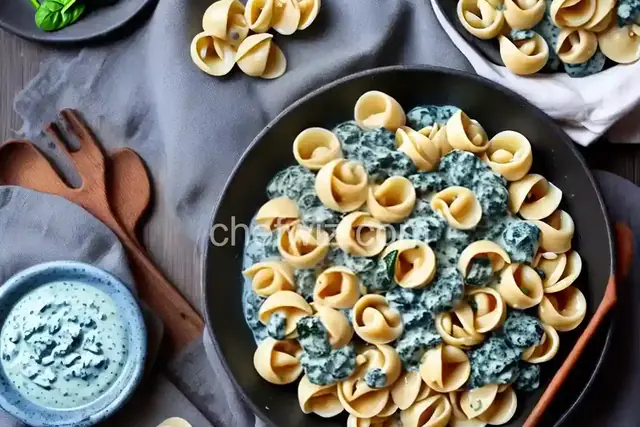 Orecchiette with Spinach and Gorgonzola Sauce