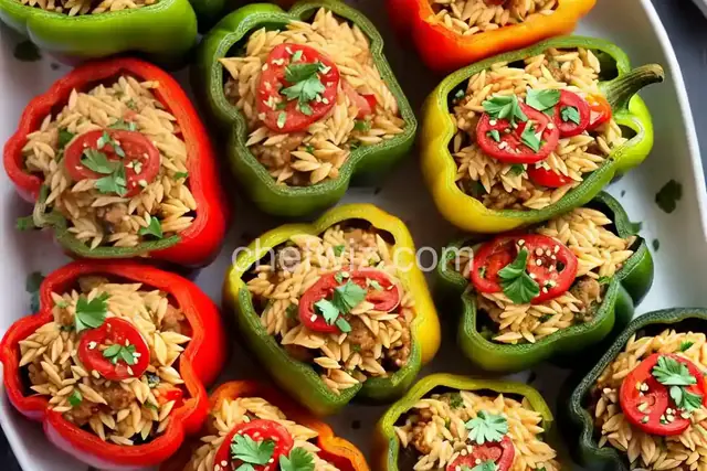 Orzo Stuffed Peppers