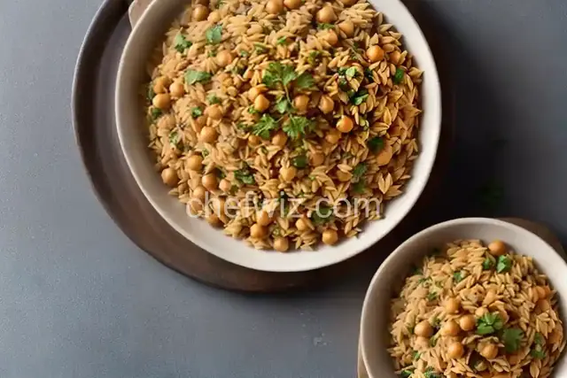 Orzo with Chick Peas