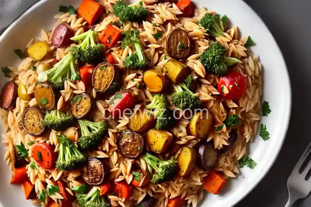 Orzo with Roasted Vegetables