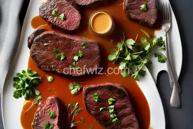 Ostrich Steaks with Calvados Sauce