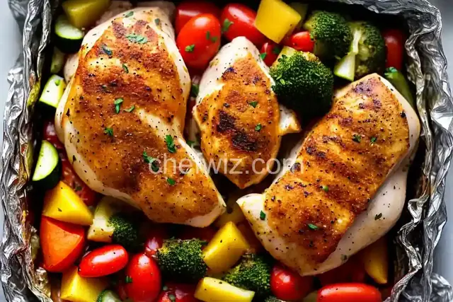 Oven-Baked Chicken and Vegetables in Foil