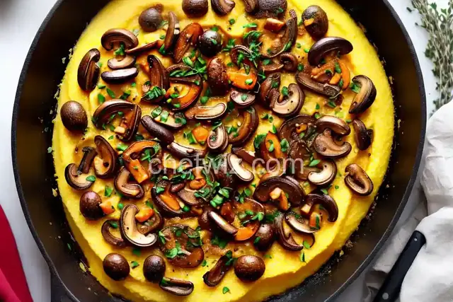 Oven Polenta With Roasted Mushrooms and Thyme