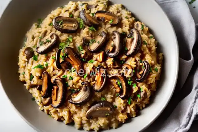 Oven Risotto With Crispy Roasted Mushrooms