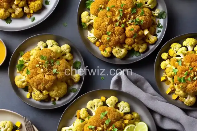 Oven Roasted Cauliflower with Turmeric and Ginger