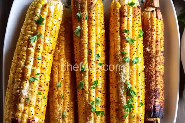 Oven Roasted Parmesan Corn on the Cob