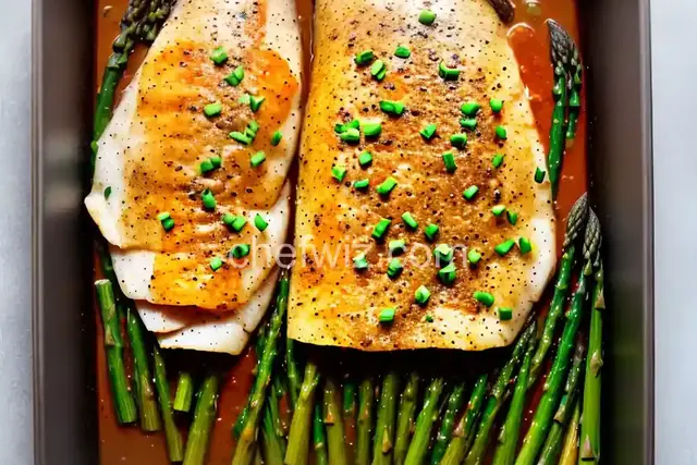 Oven baked tilapia and asparagus
