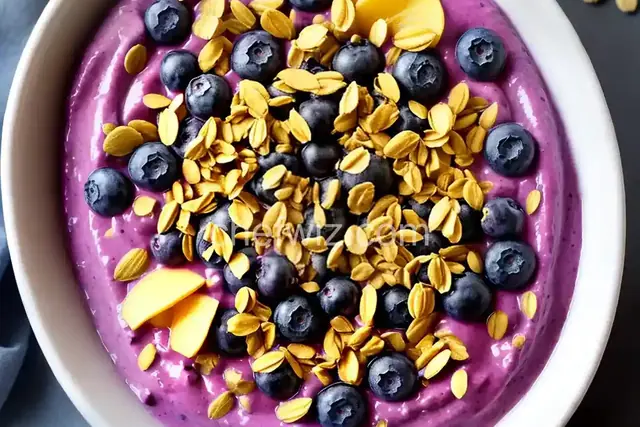 Overnight Oats Blueberry Smoothie Bowl