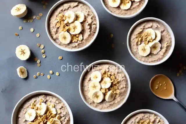 Overnight Oats With Banana, Maple Syrup, and Tahini