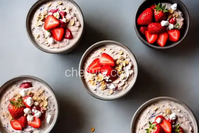 Overnight Oats with Strawberries and Greek Yogurt