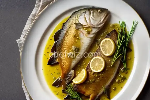 Pan Fried Largemouth Bass with Lemon Garlic Herb Butter Sauce
