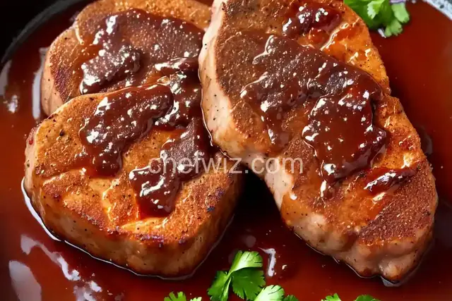 Pan-Fried Pork Chops with Sweet BBQ Sauce