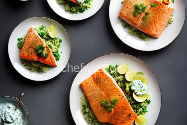 Pan-Fried Salmon with Green Goddess Tzatziki