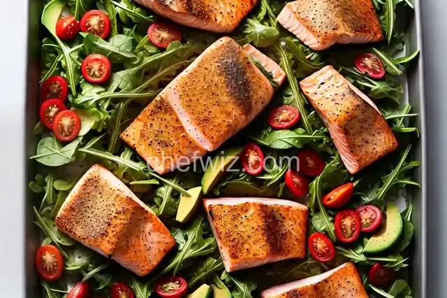 Pan-Roasted Salmon With Arugula and Avocado Salad Recipe