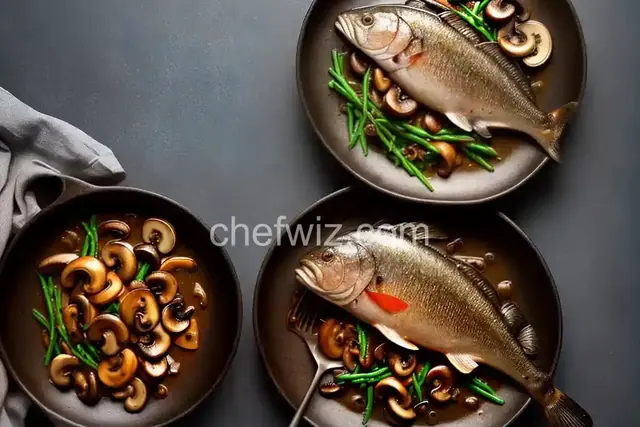 Pan Seared Bronzino with Mushroom Pan Jus
