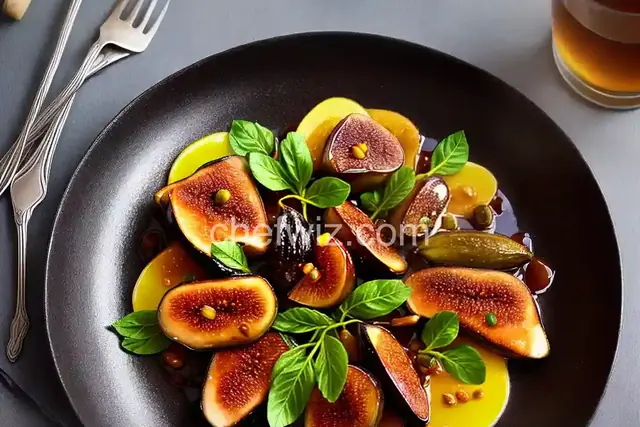 Pan-Seared Foie Gras With Fig Mostarda and Fresh Figs Recipe