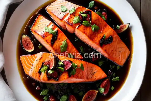 Pan-Seared Salmon with Fresh Fig and Balsamic Reduction