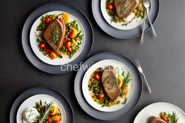 Pan Seared Veal Chop with Rosemary