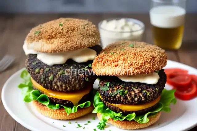 Panko-Crusted Portabella Mushroom Burger