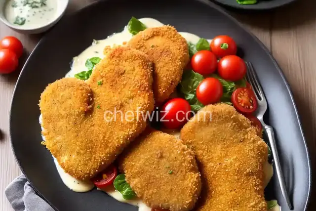 Panko Parmesan Crusted Chicken with Wasabi Tomato Sauce