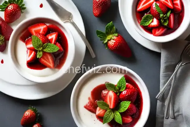 Panna Cotta with Balsamic Strawberries