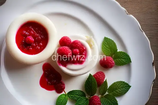 Panna Cotta with Fresh Raspberry Sauce