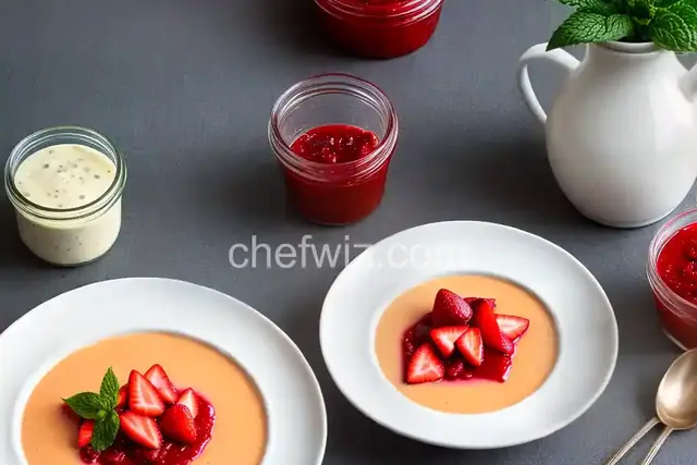 Panna Cotta with Strawberry Jam