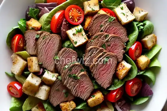 Panzanella Salad with Bison Flank Steak