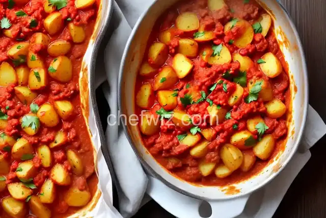 Papas Chorreadas (Colombian Potatoes with Cheese and Tomato Sauce) Recipe