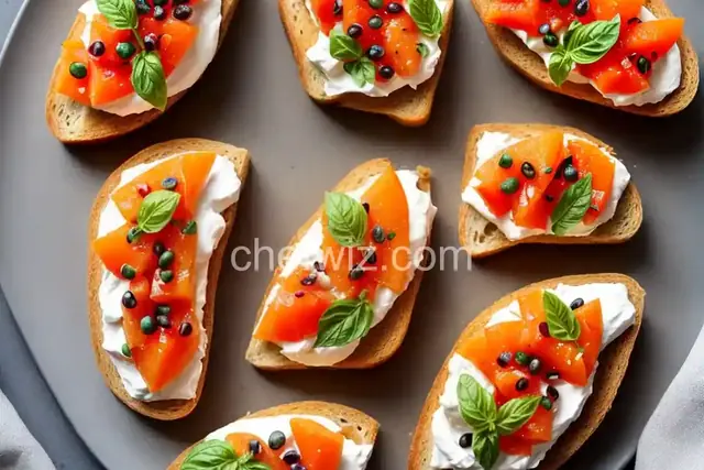 Papaya Bruschetta