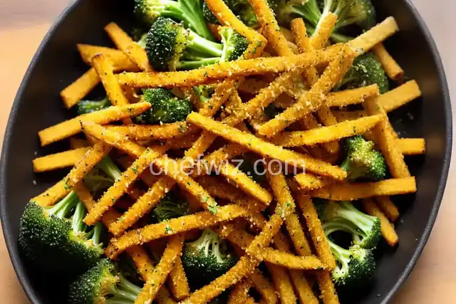 Parmesan Crusted Broccoli Stem Fries