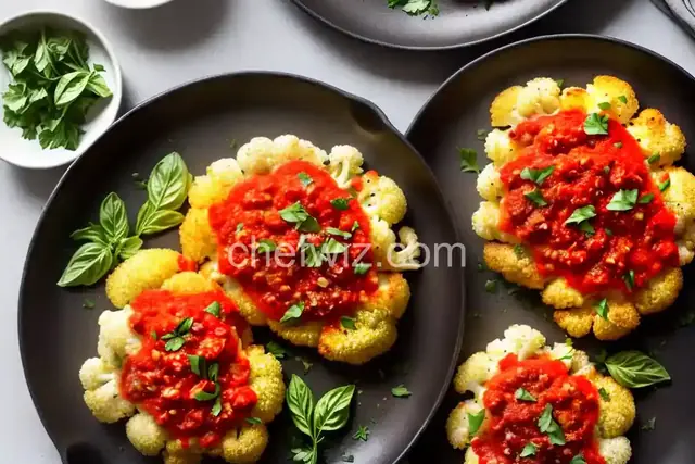 Parmesan-Crusted Cauliflower Steaks with Marinara
