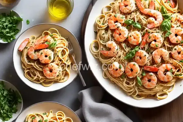 Parmesan Shrimp Pasta